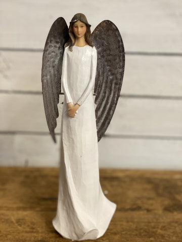 12in Angel w/ Galvanized Wings