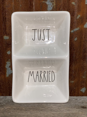 Rae Dunn- Just Married Jewelry DIsh