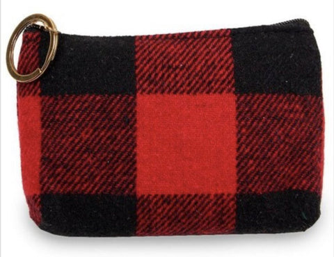 Red and Black Buffalo Plaid Coin Purse