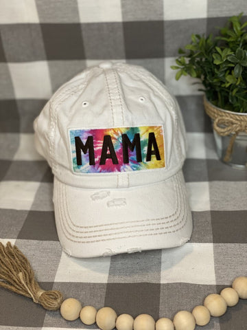 White Mama Tie Dye Hat