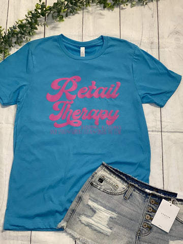 Turquoise Bella Blooming Blessings Retail Therapy Tee