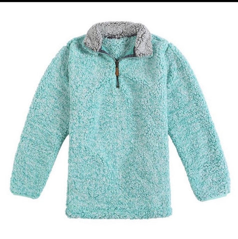 Teal Sherpa Pullover