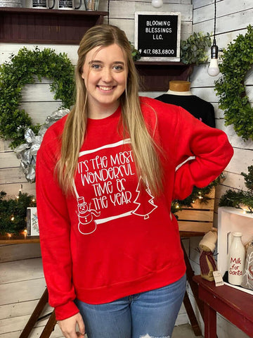 Its the Most Wonderful Time of the Year Red Sweatshirt